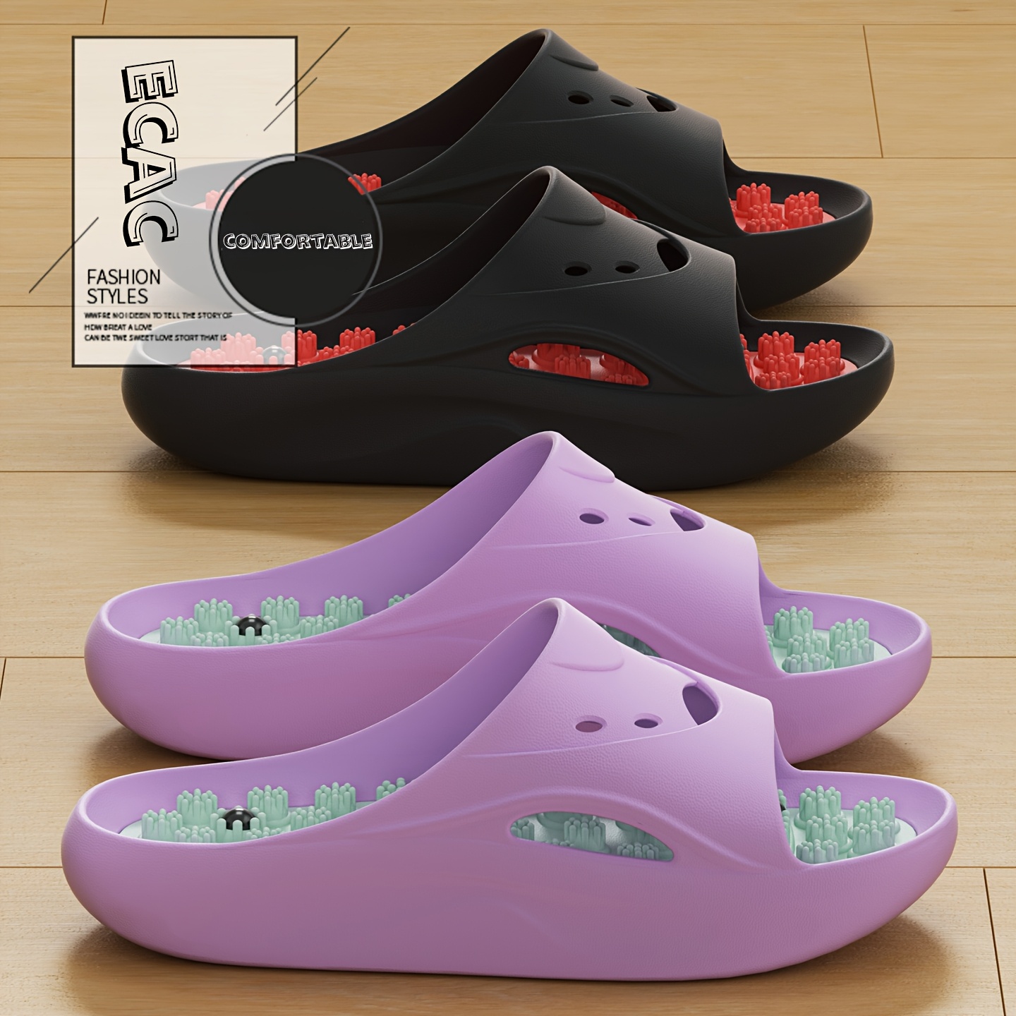 Flip Flop Beach Men - Chinelos de Massagem EVA para Mulheres