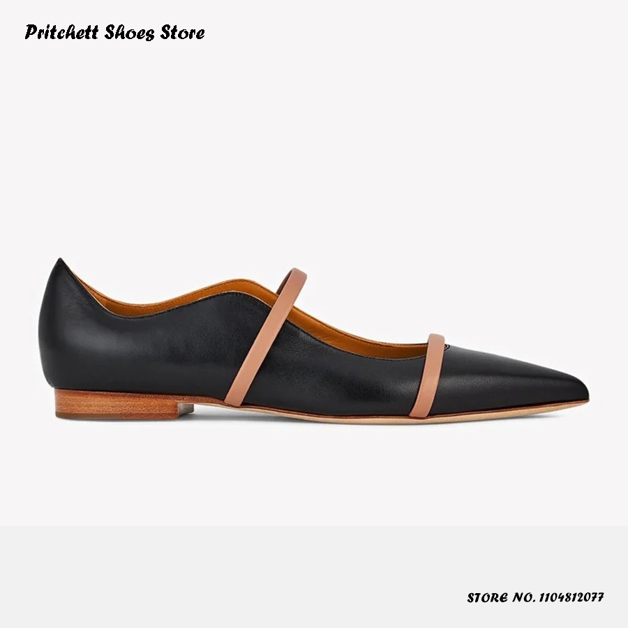 Men Shoes Size - Sapatilhas femininas de couro com alças