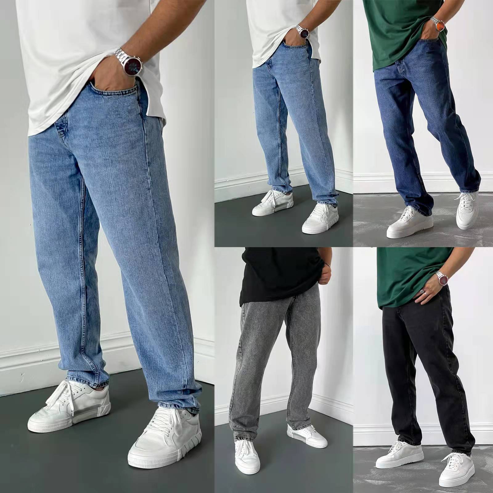 Men'S Shoes For Jeans - Calças Jeans Slim de Alta Qualidade