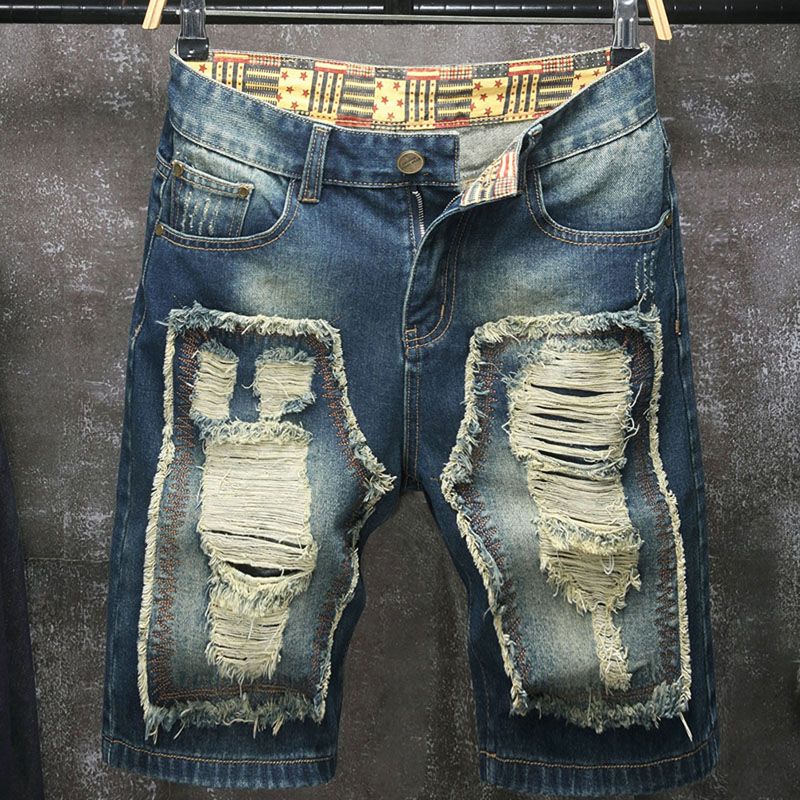 Men'S Shoes For Jeans - Novos shorts jeans masculinos de cinco