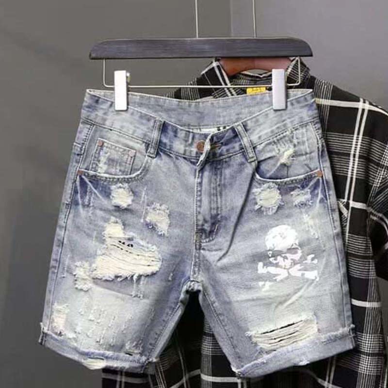 Men'S Shoes For Jeans - Verão masculino desgastado grânulo buraco mendigo