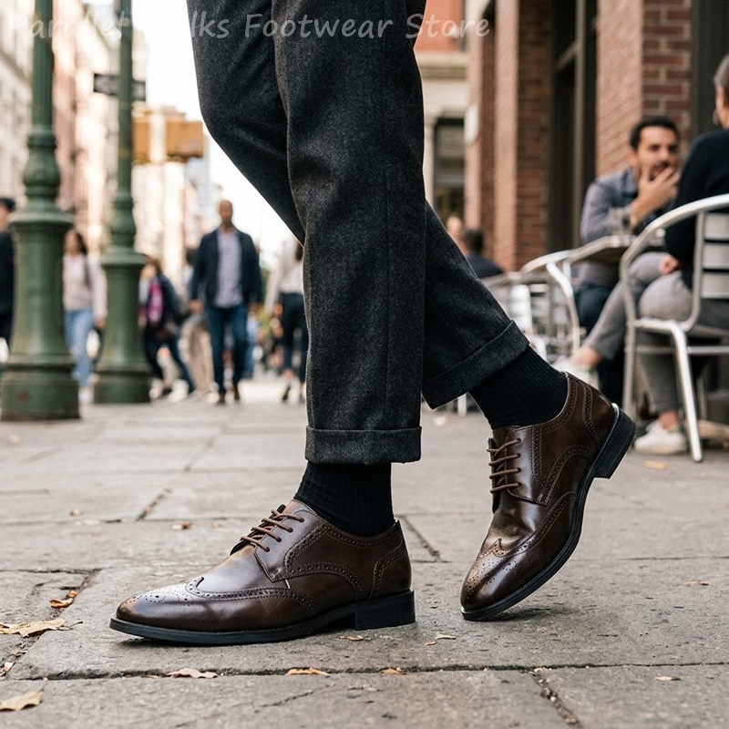 Sapatos Derby Brogue Masculino - Men Shoes Formal avaliação e preço