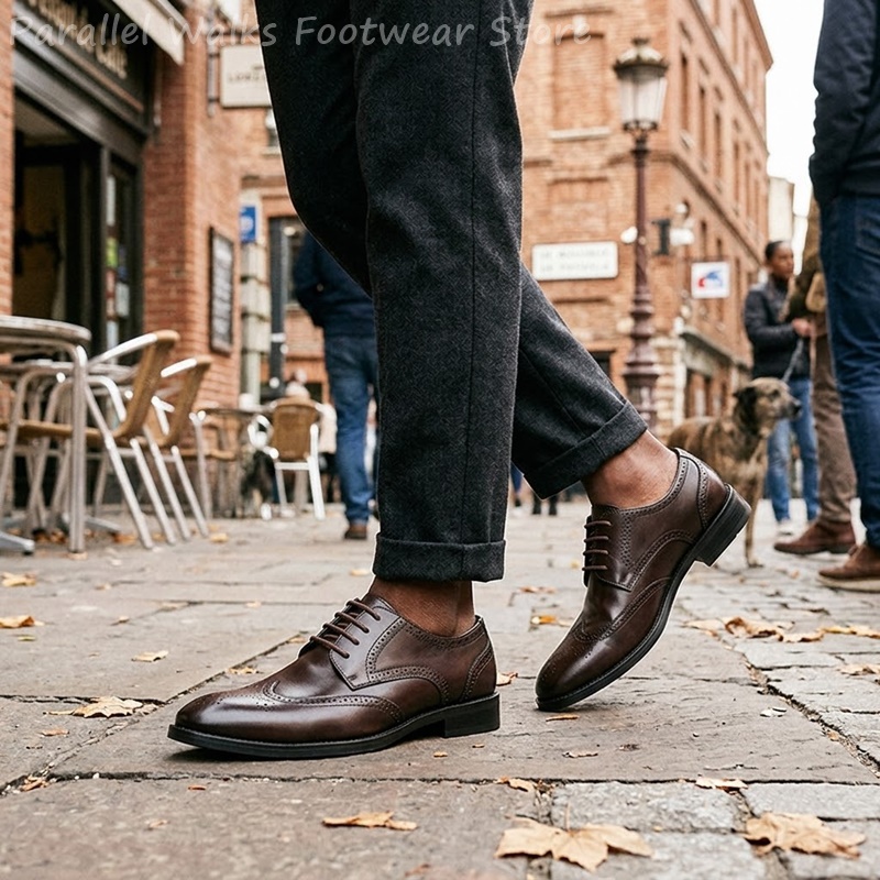 Sapatos Derby Brogue Masculino - Men Shoes Formal avaliação e preço