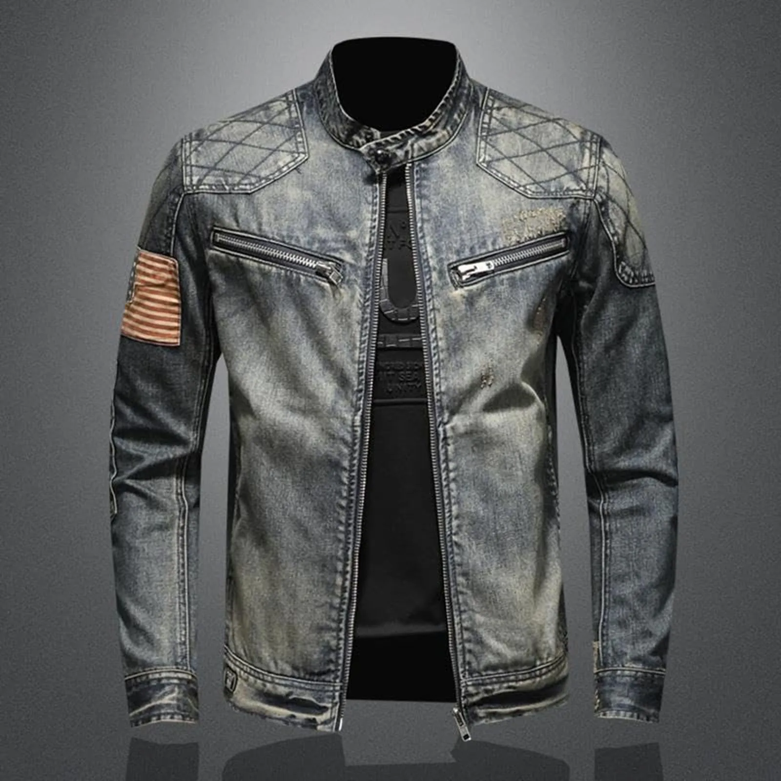 Jaqueta jeans vintage com zípe - Men'S Shoes For Jeans avaliação e preço