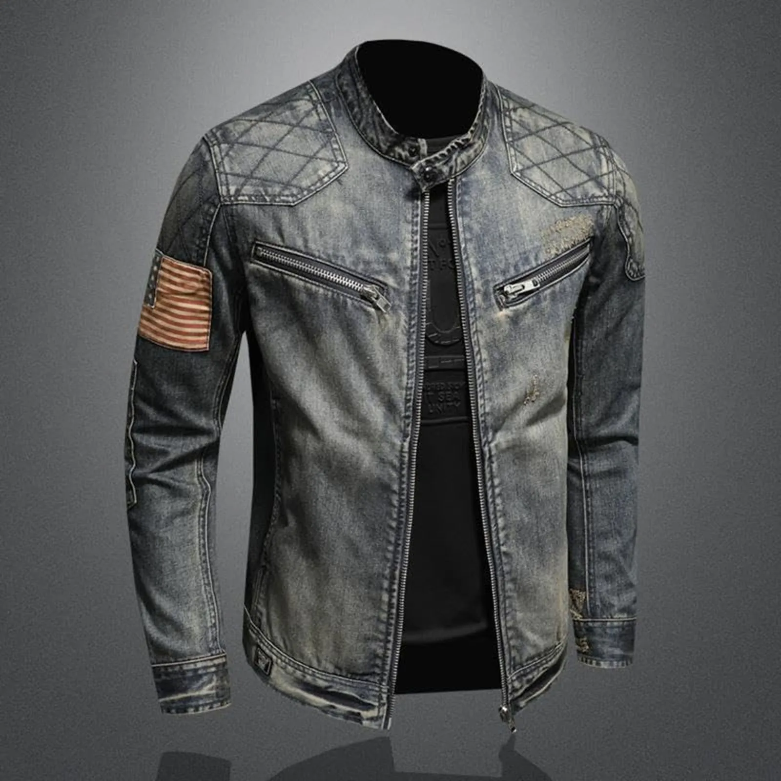 Jaqueta jeans vintage com zípe - Men'S Shoes For Jeans avaliação e preço