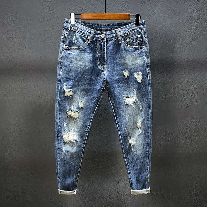 Jeans de nove pontos com furos - Men'S Shoes For Jeans avaliação e preço