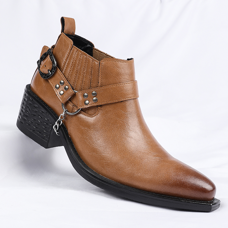Novas Botas de Couro Marrom/Pr - Men Shoes Formal avaliação e preço