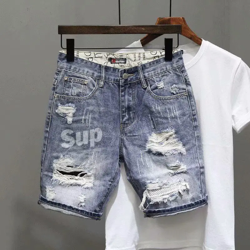 Shorts jeans rasgados preto e  - Men'S Shoes For Jeans avaliação e preço